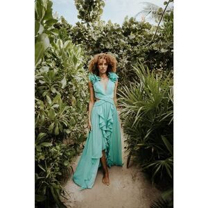 PATBO Flutter Sleeve Maxi Dress US4